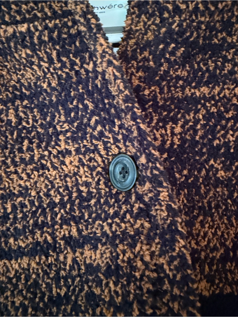 Kashwere Batwing Cropped Aztec Hooded Jacket NWT Black/Chestnut/Wheat O/S - Picture 4 of 8